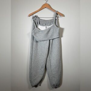 Princess Polly Arabella Set Grey Bralette Top Size 10 Sweatpants Size 4
